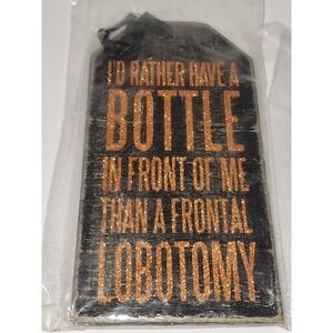 New Halloween Wine Bottle Gift Tag Frontal‎ Lobotomy